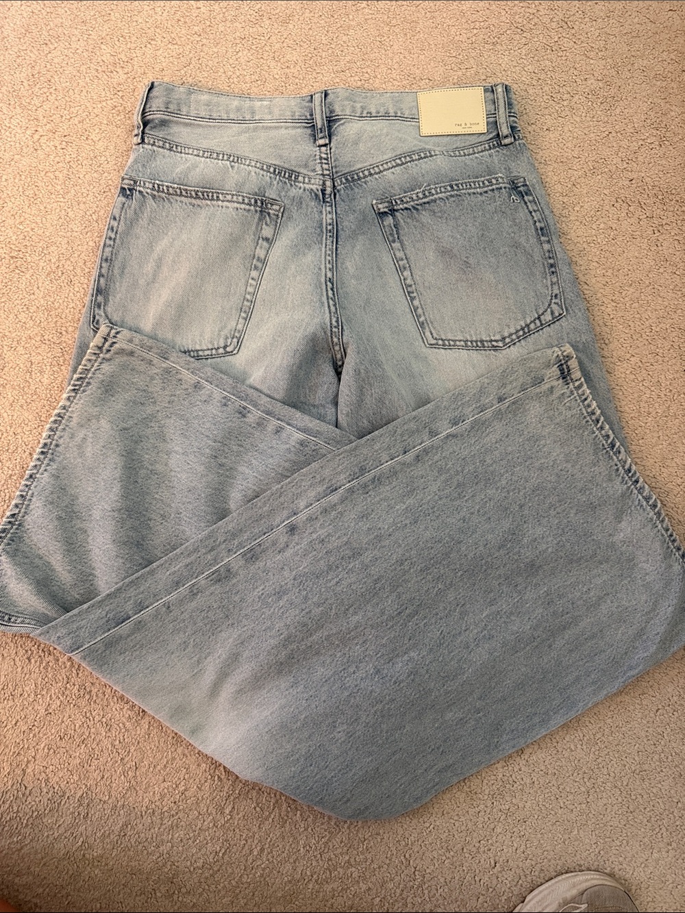 rag & bone Light Blue Wide-Leg Jeans - Picture 4 of 8